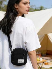 Bolso de hombro mini de moda de unicolor minimalista y versátil - Negro - Ver 10