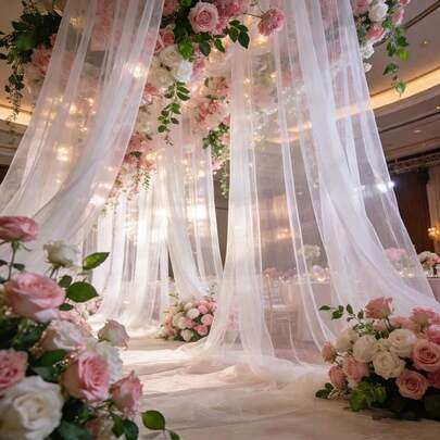 1 pièce Élément décoratif en mousseline de soie blanche, crée facilement une atmosphère festive, convient pour la décoration de Noël/Nouvel An/Fête, cadeau d'anniversaire de mariage, décoration de nœud pour fête d'anniversaire d'animal de compagnie - Jupe moelleuse, nœud fait main, décoration de fête de mariage - Ajustable