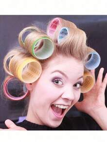 2pcs/Set Large Size Hair Curlers With Clips, Self-Adhesive Hair Rollers Suitable For Long/Medium/Short Hair And Bangs, DIY Curling Tool (1 Large Curler Tube + 1 Clip), Back To School Season, Hair Accessory - Multicolor - View 6