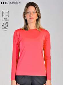 WOMEN'S LONG SLEEVE T-SHIRT WITH UV50 PROTECTION - Red - View 2