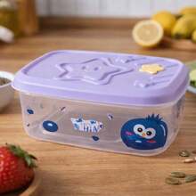 CASAMAX WL Paquete de 3 contenedores de alimentos de 1.3L. Cajas de almuerzo para desayuno, frutas, semillas, sandwich. Lindo diseño de estrella. Colores surtidos. 19x14cm Rectangular - Ver 5