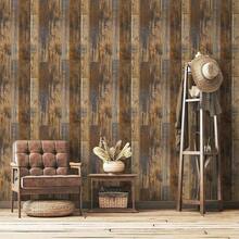 1 Roll Of Old Wood Grain Wallpaper, That Is, Peeling And Pasting Country Wood Grain Pattern Wallpaper, Removable Self-Adhesive Brown Waterproof Vinyl Film To Decorate The Wooden Appearance, Used In Bedrooms, Background Walls, Home Decoration Paper - Brown - View 14