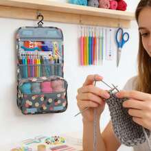 Kit de Ganchillo DIY con Hilo y Ganchos, Juego de Manualidades de Ganchillo Completo para Principiantes y Aficionados, Kit de Tejido para Proyectos Hechos a Mano, Kit de Iniciación al Ganchillo con Accesorios y Bolsa de Almacenamiento - A - Ver 6