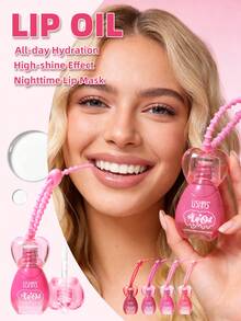 USHAS Heart-Shaped Lip Gloss, Moisturizing & Nourishing Mirror Lip Gloss, Long-Lasting Hydrating Non-Sticky Formula, Lip Primer & Lip Mask 2-In-1 Lip Balm - #03 - View 2