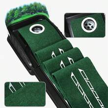 Putting Green Indoor And Outdoor,Golf Putting Mat With Auto Ball Return,Premium Crystal Velvet Surface, Practice Putting Mat, Perfect Training Aid & Gift For Golf Lovers - Green - View 4