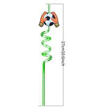 WJLLMYBAKING 10pcs Reusable Spiral Football Straws, Suitable For Football Party, Plastic Straws For Football Match Party Supplies, Gifts - View 2