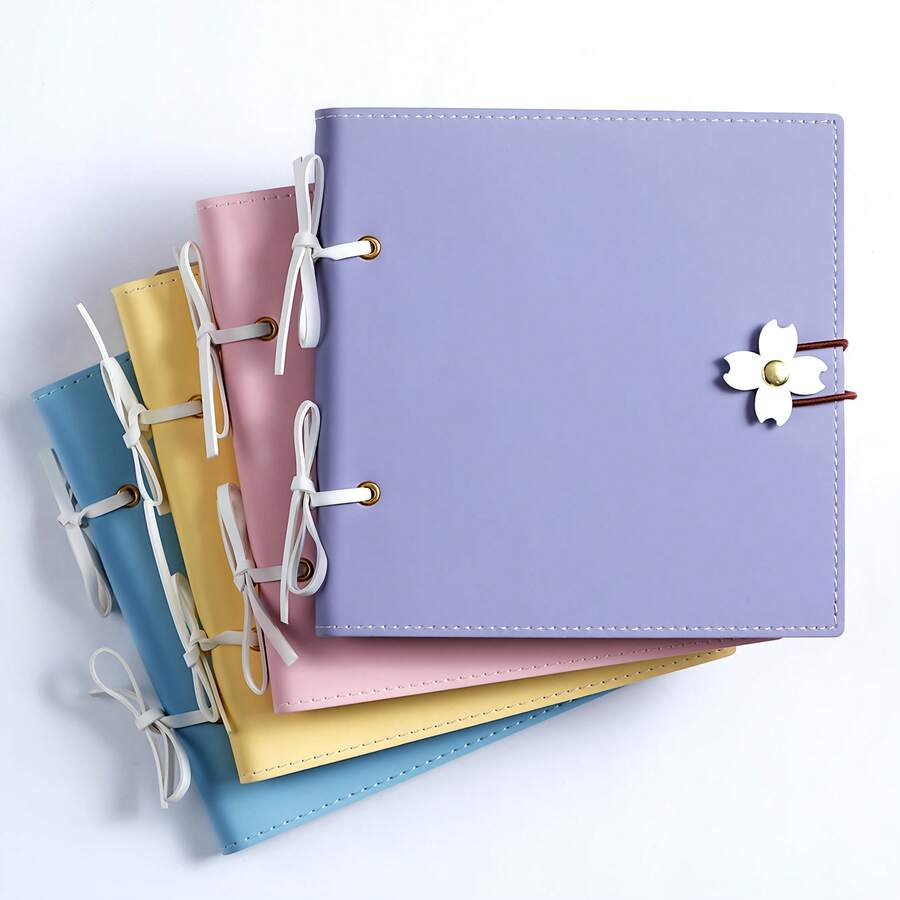 1 pieza Álbum de fotos de boda de 6x6 pulgadas, 240 páginas, páginas en blanco gruesas, álbum de fotos personalizado, regalo para novia, novio, familia | Regalo hecho a mano creativo, ceremonial, disponible en rosa, amarillo, morado