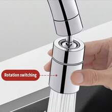 2-In-1 Faucet With Sprayer Head And Foam Mode - Durable Plastic Material, 360° Rotation, Anti-Splash Design Suitable For Bathroom And Kitchen, Drinking Water, Bathroom Faucet | Modern Faucet | Durable Faucet - A - View 3