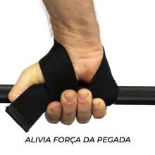 100% Cotton Splint Straps. For Bodybuilding 1 Pair COLOR: Black - Black - View 3