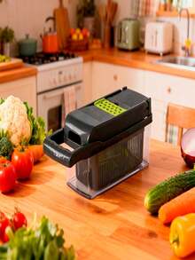 12-In-1 Multifunctional Vegetable Cutter With Gray Container - Grey - View 4
