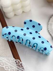 浅蓝色波点发夹，夏季沙滩风发饰，送给她和闺蜜的完美礼物，时尚女孩夏季沙滩发夹度假发夹 - 彩色 - 查看 10