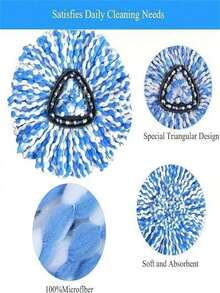 1pc Microfiber Mop Replacement Heads, Compatible With O-Cedar System,Mop Refill HeadsReplacements, Washable Replacement Mop Cloth, DustRemoval Mop Head, Wet And Dry Use, Easy To Clean, Cleaning Supplies,Back To School Supplies - 多色的 - 查看 7