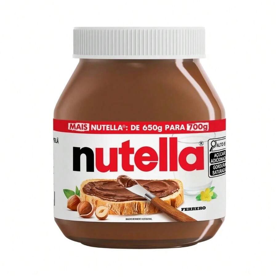 NUTELLA Creme de Avelã  700gr - Original - 15g - Visão 1