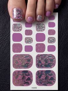 1 Pc Toenail Stickers, Nail Art Stickers, Summer Ocean Theme, Floral Pattern Toenail Stickers, Quick And Easy To Complete Your Manicure. Self-Adhesive Nail Stickers, Suitable For Women And Girls. Nail Supplies. - Multicolor - View 18