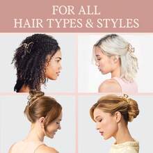 Metal Hair Clips For Women - Durable & Elegant Metal Claw Clips, Perfect For Everyday Use & Special Occasions |   Ideal Gifts For Women - Gold, 1 Pc - 金子 - 查看 5