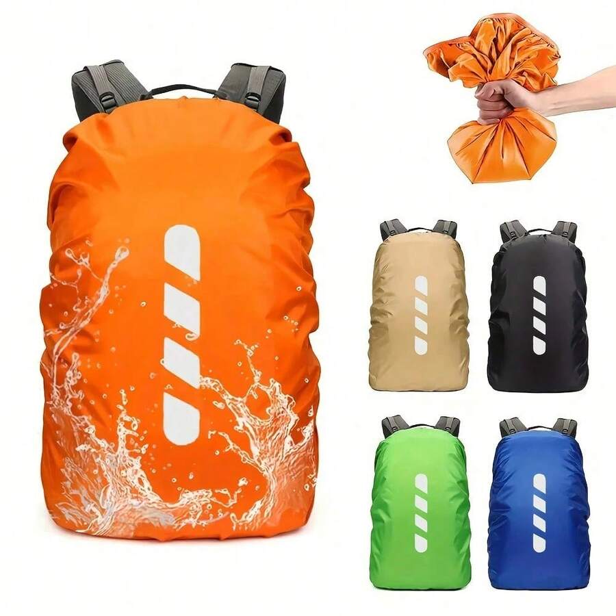 1/2 buah Pelindung Hujan Ransel 30-40L, Pelindung Ransel Tahan Air dan Debu Reflektif, Pelindung Hujan Luar Ruangan Anti-Pencurian, Cocok untuk Bersepeda, Mendaki, Berkemah, Bepergian, Elastis dan Dapat Diatur, Ringan dan Portabel, Perlengkapan Perjalanan Luar Ruangan Penting