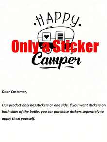 Happy Camping Manual Hand Soap Dispenser Bottle - Vintage Camper Van & Classic RV Design, With Teal Bubbles, Pink Flowers And "Happy Camping" Label, Moisturizing Pump Bottle Suitable For Sink, Shower, Bathroom, Kitchen, Camping Decor, Mother's Day Gift, Home Decor, Travel Essential - Multicolor - View 5