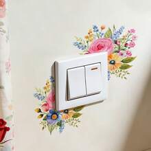 1/3 miếng dán trang trí công tắc điện họa tiết hoa màu nước, decal vinyl chống thấm nước có thể tháo rời, dùng để trang trí công tắc điện phòng khách, phòng ngủ, phòng tắm, trang trí tường nhà. - Nhiều màu - Xem 6