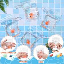 1个金鱼造型减压球，适合儿童和成人，迷你可爱金鱼挤压玩具球，适合生日、夏季派对、办公室小礼物、复活节彩蛋填充物、减压礼物 - 彩色 - 查看 5