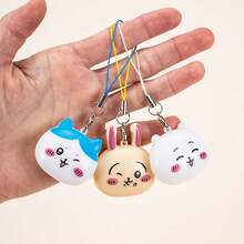 chiikawa 1套/3个可爱卡通动漫人物正版自嘲熊玩偶吊坠钥匙扣，新年礼物，情人节礼物，复活节礼物[随机款式] - 彩色 - 查看 5