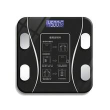Báscula inteligente para medir la grasa corporal, báscula electrónica, equipada con pantalla de cristal templado con retroiluminación LED, recarga por USB, dispositivo preciso para medir la grasa corporal en el hogar y para el deporte, báscula electrónica para medir la grasa corporal - Tipo de Enchufe B USA (110-127V) - Ver 8