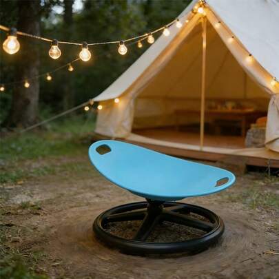 Sensory Rotating Chair With Grip Design, Non-Slip Metal Base, Improves Balance And Coordination, Specially Designed For Training And Rehabilitation, Indoor/Outdoor Use, Essential For Autism