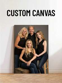 Customized Photo Canvas Poster - Personalized Framed Or Unframed Wall Art, Use Your Own Photos, Modern Minimalist Home Decor, Indoor/Outdoor Use, Pine Wood Frame,Home Decor Living Room - Multicolor - View 4