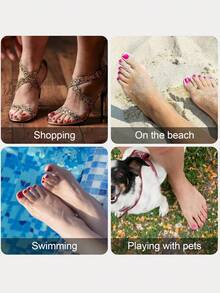 150 móng giả gel vuông ngắn màu nâu/hồng, 15 kích cỡ, kiểu Pháp ngắn, mờ, thích hợp cho phụ nữ và bé gái trang trí móng chân. - Hồng - Xem 2