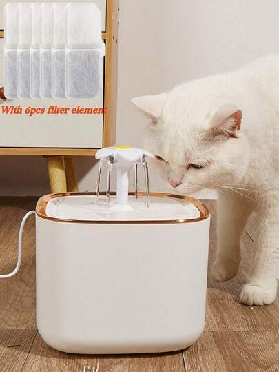 3L/101.5 Oz/0.8 Gallon Pet Water Fountain Cat Dog Auto Water Dispenser,USB Power Cord No Adapter,Water Pump And Filter Element