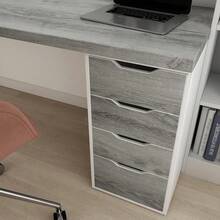 1 Roll Wood Grain Self-Adhesive Contact Paper, Removable Vinyl Wallpaper In Brick And Wood Style, Suitable For Home Decor, Room Decoration, Countertop, Cabinet, Furniture Decor, Wall Decor, Random Pattern Matching - B-Grey - View 5