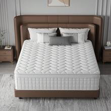 10"12"14" Queen Mattres Twin Full Queen King Size Bed Mattress In A Box, Hybrid Pocket Spring Breathable Cotton Layer Mattress For Motion Isolation & Silent Sleep, Lumbar Support & Pressure Relief, Medium Firm - 黑色 - 查看 8