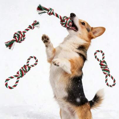 Đồ chơi dây thừng gặm nhai không thể phá hủy dành cho chó thích gặm nhai mạnh, đồ chơi dây thừng cotton chịu lực cao, đồ chơi kéo co giúp làm sạch răng cho chó giống cỡ vừa và lớn.