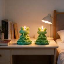 1件装动物青蛙硅胶蜡烛模具，荷叶青蛙模具，3D坐姿青蛙树脂石膏模具，青蛙装饰品石膏/混凝土模具-树脂青蛙模具-树脂工艺品 - Frog - 查看 11