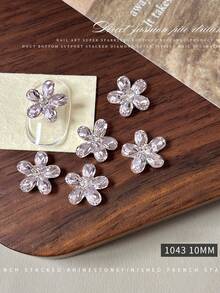 6 pièces Strass de fleurs de luxe, décorations de strass de fleurs de luxe populaires, décorations de strass de fleurs colorées pour ongles, décorations de strass pour ongles, strass et décorations, pièces de décoration pour ongles - Multicolore - Voir 10
