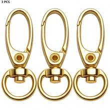 3/6/12/20/30 chiếc Móc khóa xoay có lò xo, móc chìa khóa kèm vòng chữ D, móc càng cua, móc lò xo để tự làm dây đeo. - Móc khóa 3 - Xem 15