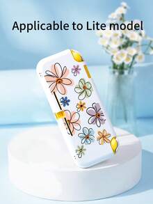 精致花卉线条图案 Switch/Switch 2 保护壳/透明闪光保护套，兼容新款 Switch 2 (2025)/Switch NS/Switch OLED/Lite，适用于 Switch 主机配件，家庭装，收纳袋，Switch 保护壳，送给 Switch 玩家的最佳礼物 - 彩色 - 查看 17