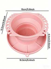 1pc Makeup Brush Cleaner, Professional Makeup Tool, Portable Foldable Silicone Material, High-Quality Silicone, Deep Cleaning For Foundation Brush, Eyeshadow Brush, Blush Brush And Sponge, Multi-Purpose For Daily Use And Travel Essential, Valentine's Day Gift, Affordable, Travel Makeup Brush, Women's Gift, Makeup Artist, Professional Makeup Set, For Cleaning And Drying Makeup Brushes. Home, Life, Household Cleaning And Personal Care, Makeup Brush Cleaning And Drying Tool. - Multicolor - View 13