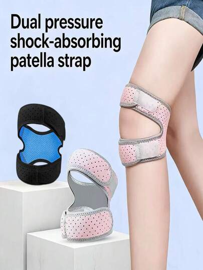 1/1 pieza Correa de silicona para la rótula deportiva, Rodillera de compresión transpirable para hombres y mujeres, Adecuada para correr, fútbol, senderismo, baloncesto, bádminton y otras actividades físicas