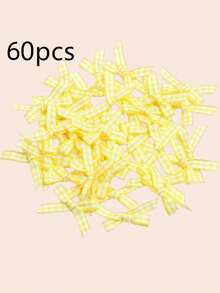 60 chiếc nơ bướm mini kẻ caro thủ công, nơ gói quà, phụ kiện quần áo nội y, kẹp tóc, đồ dùng DIY - Xem 18