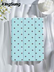 Kingsung Ốp lưng máy tính bảng họa tiết chấm bi, tương thích với iPad 9.7/10.2/10.5/10.9/12.9/Pro 11, thế hệ thứ 10, Air 8 (M4) 2026 (11/13 inch), tương thích với Samsung Galaxy Tab S6 Lite 10.4 inch, tương thích với Kindle Paperwhite thế hệ thứ 12 2024, Kindle thế hệ thứ 11 2022. Có chức năng chống rơi vỡ, chân đế thông minh/tự động bật/tắt màn hình. - Nhiều màu - Xem 2
