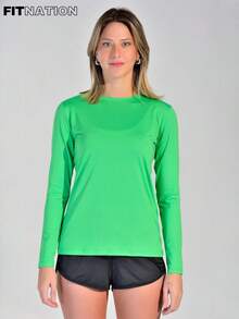 Women Sports Tees & Tanks - Lime Green - View 1