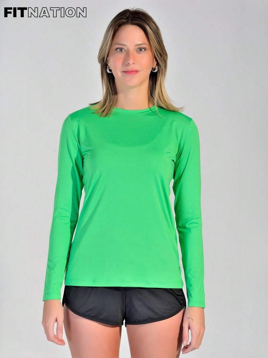Women Sports Tees & Tanks - Lime Green - View 1