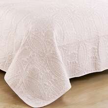 Austin Oversized Bedspread Set 3-Piece Ultrasonic Quilted Soft Lightweight Microfiber Coverlet For All Season - 粉色 - 查看 2
