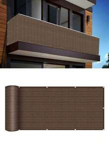 1pc 80% Shade Cloth Sun Shade Sail Coffee Tarp Netting Mesh - Fence Privacy Screen Cover For Backyard, Deck, Patio, Porch, Railing, Pool, Indoor, Outdoor - 1 Coffee-colored - View 9