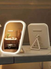 Gương trang điểm LED, Gương trang điểm có đèn, Gương di động với 3 chế độ chiếu sáng, Gương trang điểm nhỏ gọn điều khiển cảm ứng, Chân đế gập gọn, Gương phòng ngủ, Gương trang điểm du lịch có đèn, Gương sạc pin USB, Gương trang điểm LED di động cho nhà/phòng tắm/phòng ngủ/văn phòng/phòng khách, Quà tặng Halloween/Giáng sinh cho nữ, Trang trí nhà/phòng, Trang trí nhà mùa thu - Nhiều màu - Xem 9