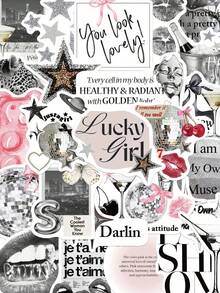 50/100pcs Silver Lucky Girl Stickers, Waterproof Cartoon Gift Decorative Stickers, Suitable For Scrapbooks, Notebooks, Laptops, Suitcases, Guitars, Water Bottles, Phone Cases, DIY School Supplies - A - View 1