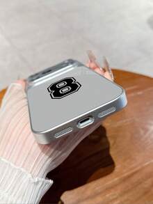 1pc New Minimalist Luxury Double-Layer Number 8 Pattern Tempered Glass With Camera Lens Protection Phone Case, Suitable For IPhone 17/17Pro/17ProMax/17Air/16/16Pro/16ProMax/16Plus/15/15Plus/15Pro/15ProMax/14/14Plus/14Pro/14ProMax/13/13Pro/13ProMax/12/12Pro/12ProMax/11/11ProMax, Matte Anti-Fall, Full Coverage Metal Paint Luxury Protective Cover - Multicolor - View 8