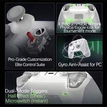 GAMESIR G7 Pro 精英電競手把：霍爾搖桿防漂移+體感瞄準 雙切微動/線性扳機鍵可調行程 PC/安卓/電視全平台相容 - 查看 6