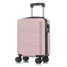 YONSLY Hard Shell Suitcase 16/20/24/28 Inches With 4 Wheels 360° Combination Lock Soft Rubber Handle Mesh Pocket Lightweight Suitcase For School - 玫瑰金 - 查看 10