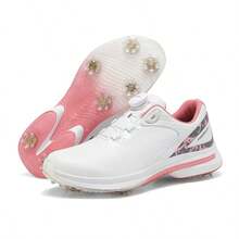 Chaussures de golf pour femmes avec boucle rotative, chaussures de sport décontractées antidérapantes pour l'extérieur et l'entraînement, confortables et polyvalentes - Rose bonbon - Voir 11
